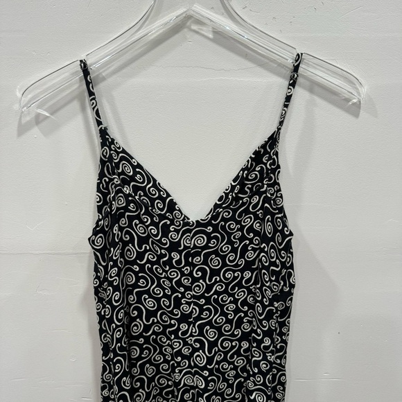 Reformation Astrid Midi Dress Spiral Print Black White Small - Picture 8 of 8